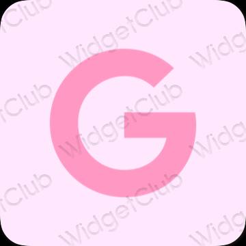 زیبایی شناسی رنگ بنفش Google آیکون های برنامه