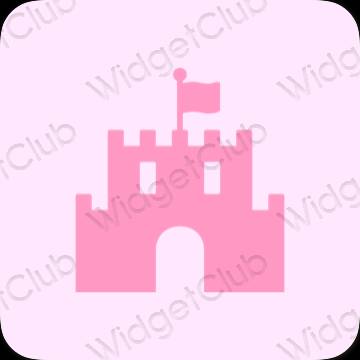 Aesthetic purple Disney app icons