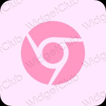 Aesthetic purple Chrome app icons