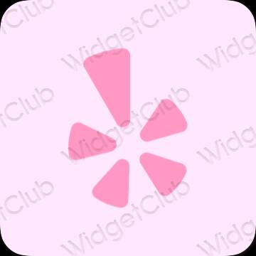 Aesthetic purple Yelp app icons