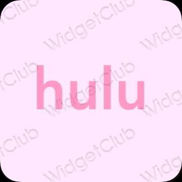 زیبایی شناسی رنگ بنفش hulu آیکون های برنامه