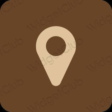 Ästhetische Map App-Symbole