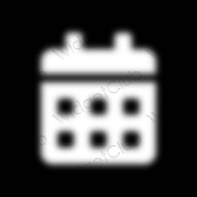 ესთეტიკური Calendar აპლიკაციის ხატები