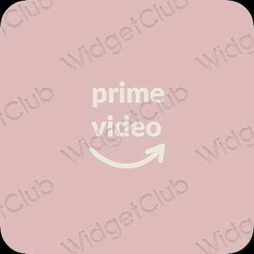 Estetický pastelově růžová Amazon ikony aplikací