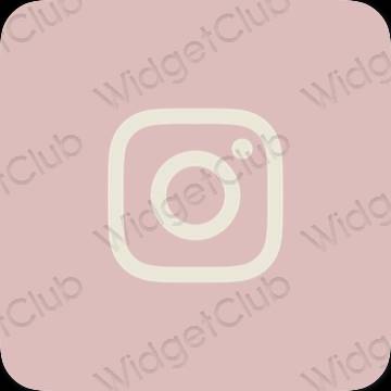 Aesthetic pastel pink Instagram app icons