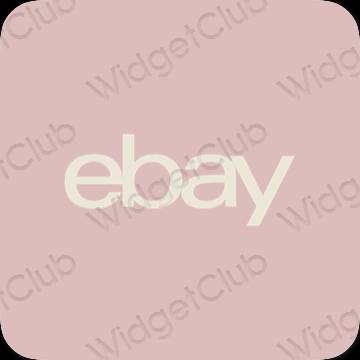Aesthetic pastel pink eBay app icons