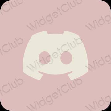 زیبایی شناسی صورتی پاستلی discord آیکون های برنامه