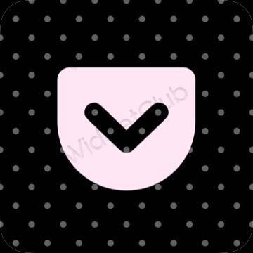 ესთეტიკური Pocket აპლიკაციის ხატები
