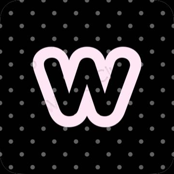 ესთეტიკური Weebly აპლიკაციის ხატები