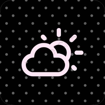 ესთეტიკური Weather აპლიკაციის ხატები