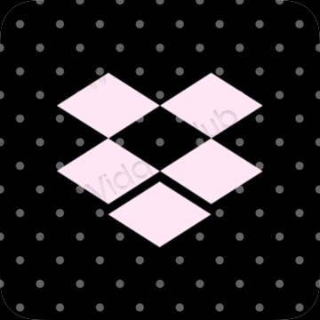 ესთეტიკური Dropbox აპლიკაციის ხატები