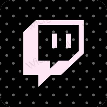 ესთეტიკური Twitch აპლიკაციის ხატები