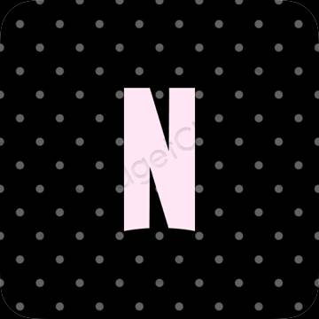 ესთეტიკური Netflix აპლიკაციის ხატები