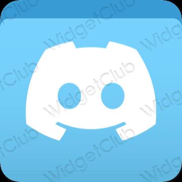 زیبایی شناسی آبی discord آیکون های برنامه
