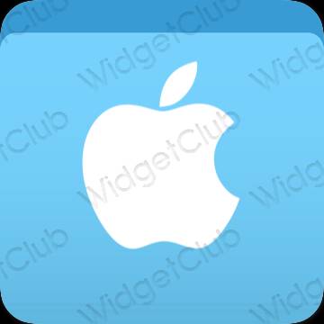 Aesthetic blue Apple Store app icons