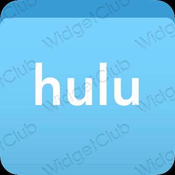 زیبایی شناسی آبی hulu آیکون های برنامه