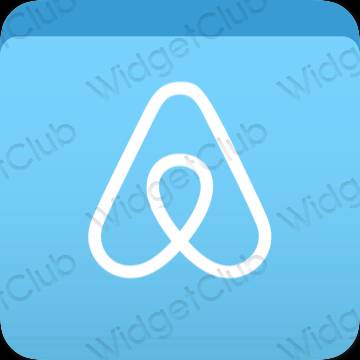 Aesthetic blue Airbnb app icons