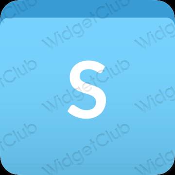Aesthetic blue SHEIN app icons