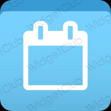 Aesthetic blue Calendar app icons