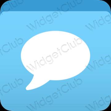 Aesthetic blue Mail app icons