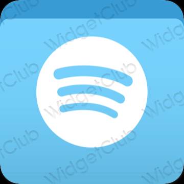 Aesthetic blue Spotify app icons