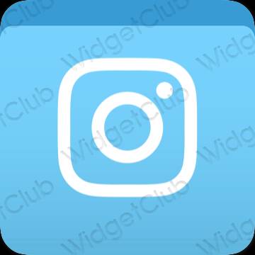 Aesthetic blue Instagram app icons