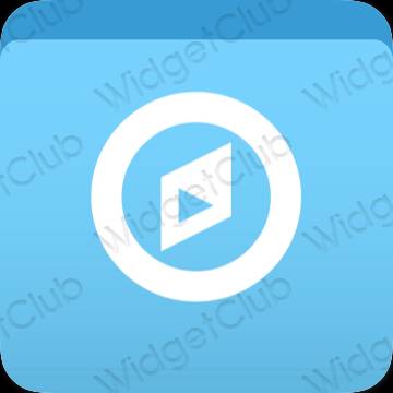 Aesthetic blue Safari app icons