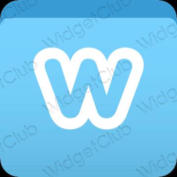 Гоо зүйн цэнхэр Weebly програмын дүрс