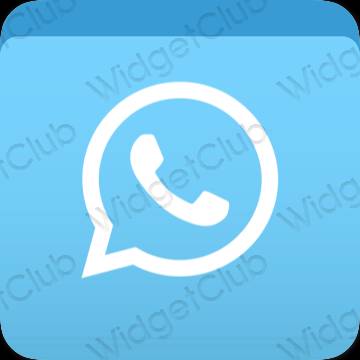 زیبایی شناسی آبی WhatsApp آیکون های برنامه
