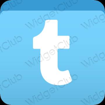 Aesthetic blue Tumblr app icons