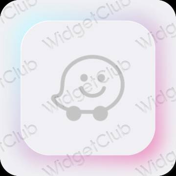 Aesthetic Waze app icons