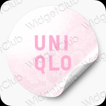 ესთეტიკური UNIQLO აპლიკაციის ხატები