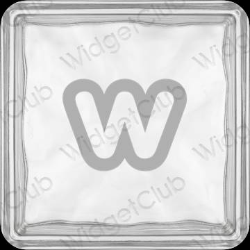 ესთეტიკური Weebly აპლიკაციის ხატები