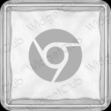 ესთეტიკური Chrome აპლიკაციის ხატები