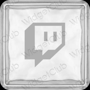 ესთეტიკური Twitch აპლიკაციის ხატები