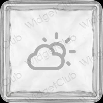 ესთეტიკური Weather აპლიკაციის ხატები