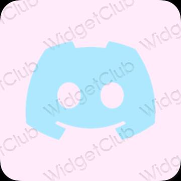 زیبایی شناسی آبی پاستلی discord آیکون های برنامه