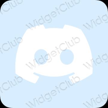 Aesthetic pastel blue discord app icons