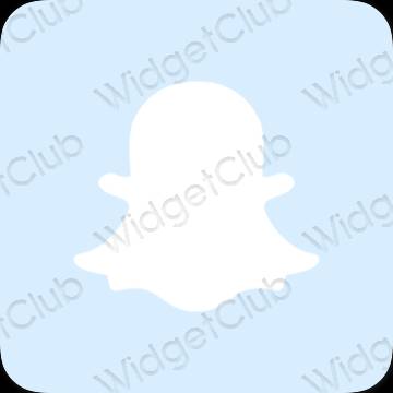 Estetický pastelově modrá snapchat ikony aplikací