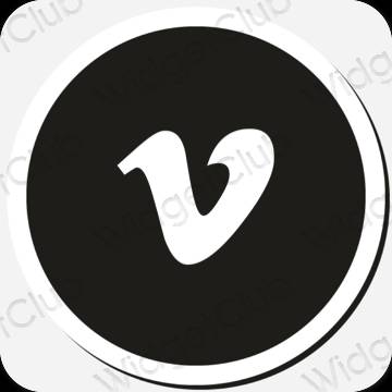 Esthetische Vimeo app-pictogrammen