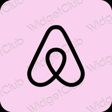 Aesthetic purple Airbnb app icons