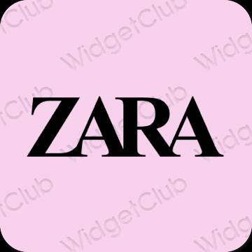 Естетски љубичаста ZARA иконе апликација