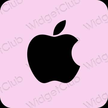 Esthétique mauve Apple Store icônes d'application