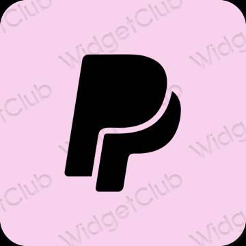 Stijlvol paars Paypal app-pictogrammen