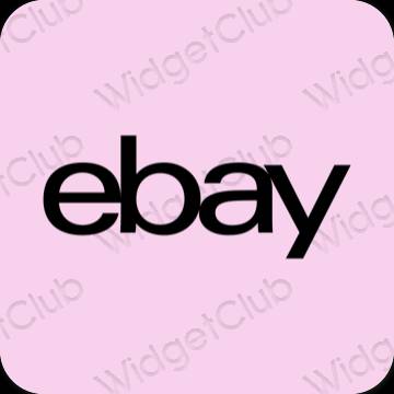 Estetisk lila eBay app ikoner