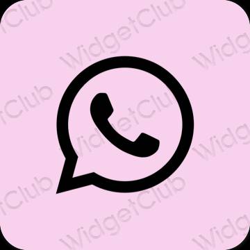 Stijlvol paars WhatsApp app-pictogrammen