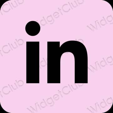 Estetico porpora Linkedin icone dell'app