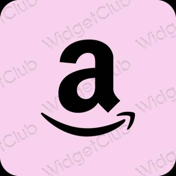 Esthétique mauve Amazon icônes d'application