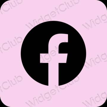 Stijlvol paars Facebook app-pictogrammen