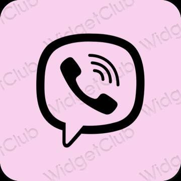 جمالي ليلكي Viber أيقونات التطبيق